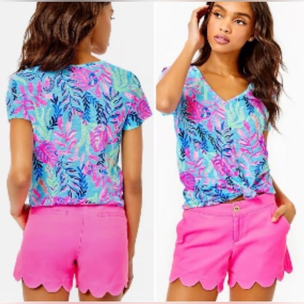Lilly Pulitzer Buttercup Stretch Shorts Prosecco Pink-Size 10- BNWT